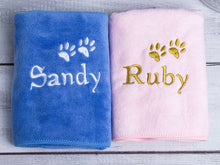 Load image into Gallery viewer, Personalized Dog Towel Embroidered Towel