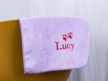 Load image into Gallery viewer, Personalized Dog Towel Embroidered Towel