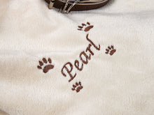 Load image into Gallery viewer, Personalized Dog Bedding Blanket for Dog Cat with Paw Prints