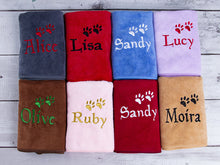 Load image into Gallery viewer, Personalized Dog Towel Embroidered Towel