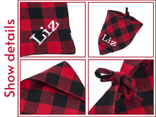 Load image into Gallery viewer, Personalized Embroidered Premium Lumberjack Plaid Dog Bandana
