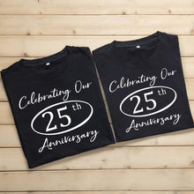 Load image into Gallery viewer, Customize anniversary Date&amp;Name Couple Matching Shirts
