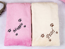 Load image into Gallery viewer, Personalized Dog Bedding Blanket for Dog Cat with Paw Prints
