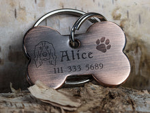 Load image into Gallery viewer, Personalized Dog Name Tag with Bone Shape
