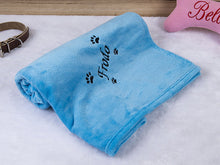 Load image into Gallery viewer, Personalized Dog Bedding Blanket for Dog Cat with Paw Prints
