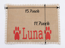 Load image into Gallery viewer, Custom Dog Mat Pet Placemat With Your Pets Nam
