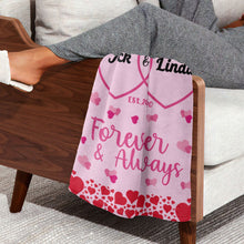 Load image into Gallery viewer, Forever And Always Personalized Valentine's Day Blanket
