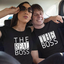Load image into Gallery viewer, The Boss The Real Boss Couple Shirts
