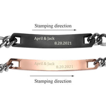 Load image into Gallery viewer, Customized Couple Bracelets, His and Hers Couple Bracelet
