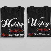 Load image into Gallery viewer, Hubby Wifey Married Since Couple Shirts
