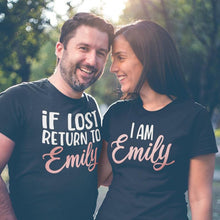 Load image into Gallery viewer, Custom Funny Couples Shirts, If Lost Return To Babe
