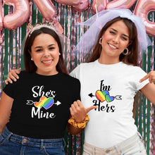 Load image into Gallery viewer, She's Mine I'm Hers, Lesbian Matching Shirts
