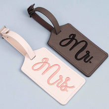 Load image into Gallery viewer, Mr. and Mrs. Honeymoon Wedding Luggage Tags
