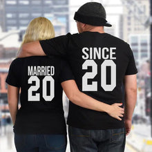 Load image into Gallery viewer, Hubby Wifey Married Since Couple Shirts
